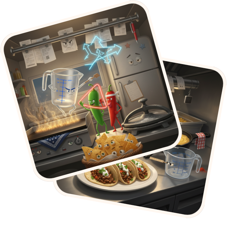 Instagram episode content featuring kitchen characters